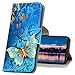 MRSTER Huawei Y5 2019 Leather Case, Flip Notebook Wallet Phone Case For Huawei Y5 2019, Shockproof Full Protection Case Cover For Huawei Y5 2019. XC1 Butterfly