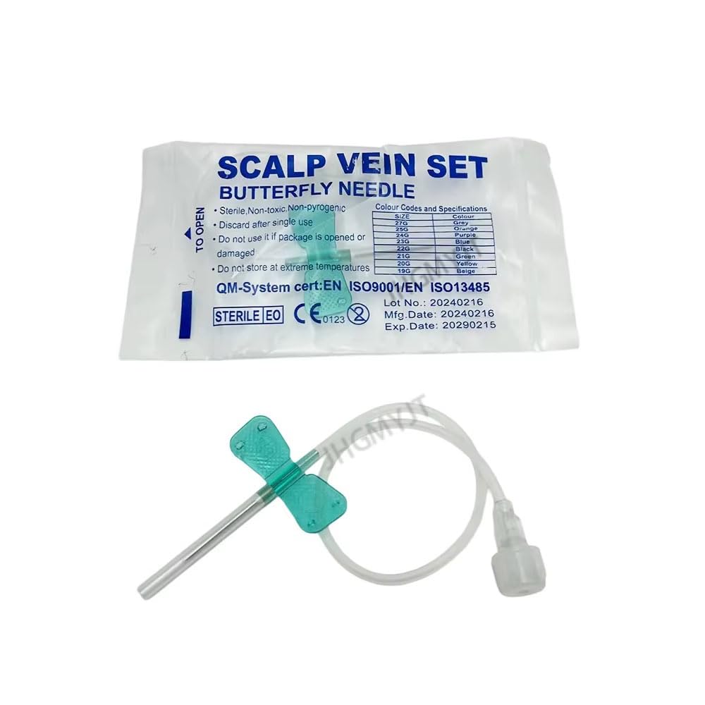 Veterinary Infusion Needle Catheter, 50 Pieces Per Box,Disposable Iv Infusion Needle,21G Sterile Individually Packaged