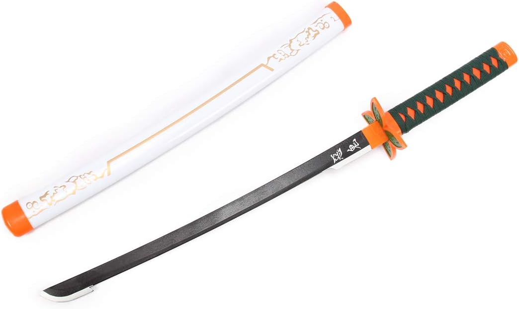 Amazon Co Jp Ranako 色変わりの刀 鬼滅の刃 煉獄 杏寿郎 コスプレ ミニ日輪刀 子供用 れんごく きょうじゅろう 76cm 飾り物 かたな インテリア 木製刀 美術刀 置物 日本刀 本格的 おしゃれ ホーム キッチン