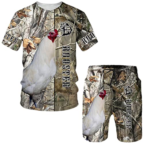 T-shirt de chasse et short rose keusyoi XXL idéal pour l'été décontracté