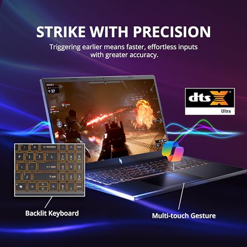 Nitro V 15,6" FHD IPS 165Hz Gaming Laptop, Intel Core i5-13420H, NVIDIA GeForce RTX 5050 8GB GDDR7, 32GB RAM, 1TB SSD, Tastiera retroilluminata, Wi-Fi 6, Win 11 Pro, Nero, set di docking station - Notebook - Immagine 4