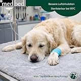 Medbed Standard Hundedecke – Medizinische Liegeunterlage für Hunde | Feuchtigkeitsdurchlässig, Gelenkschonend & Antiallergen | Waschbar bis 95 °C (70 x 100 cm, Grau)