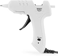 Amazon Basics 20W Hot Glue Gun Kit with 30 Sticks - High Temp, Quick Warm-Up for DIY Crafts, School Projects & Home Repairs, White
