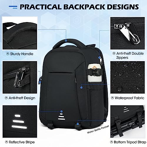 Mochila para cámara DSLR y mirrorless con compartimento para laptop 14" miniatura 4