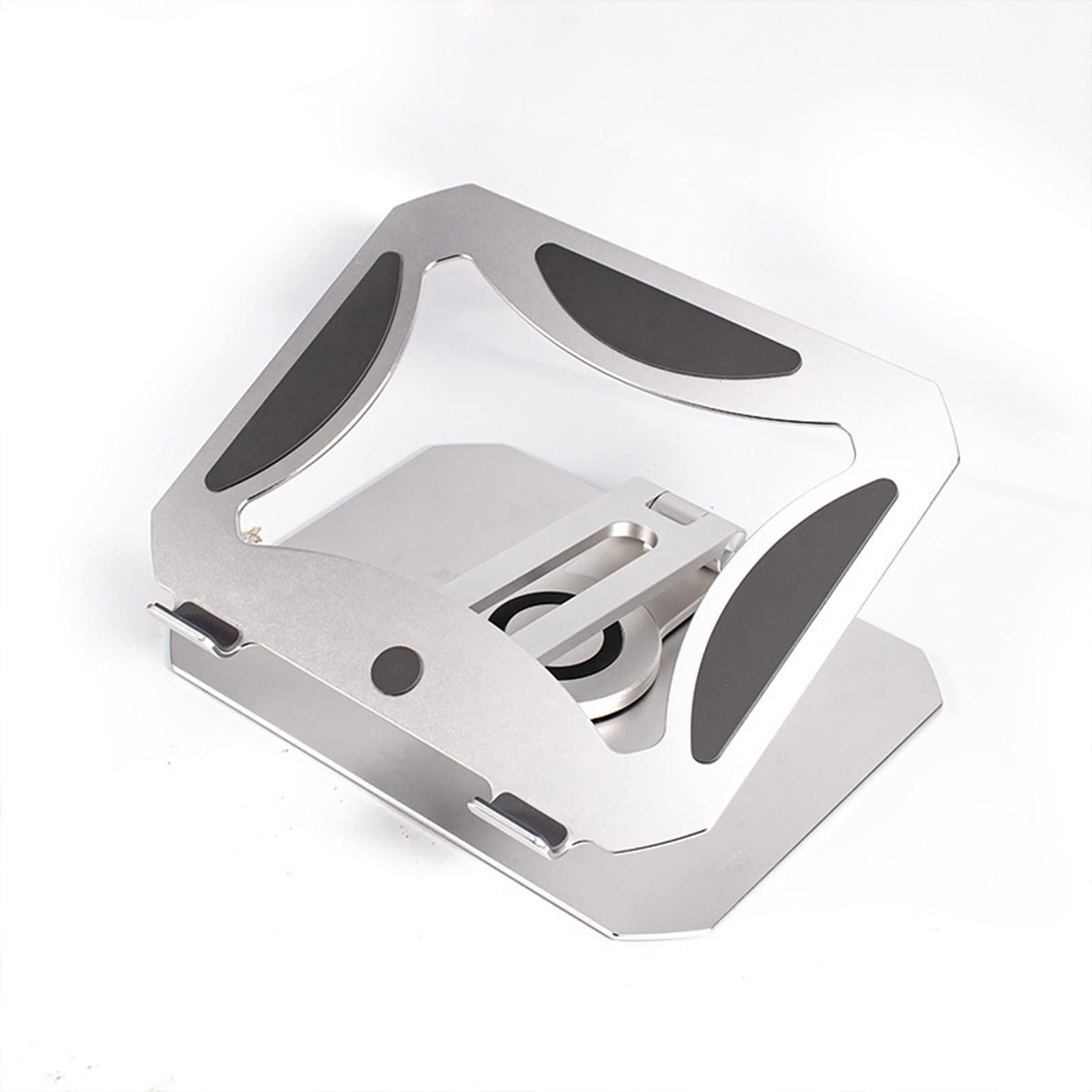 DieffematicZJ Stojak na laptopa Regulowany stojak na laptopa z 360 obrotową podstawą Ergonomiczną aluminium uchwyt piornika laptopa składany dla wszystkich laptopów 10-17 "