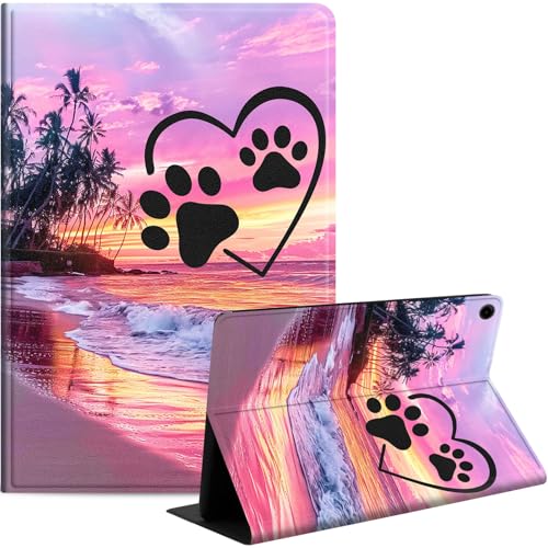 GYSYZJDH Case for Samsung Galaxy Tab A9+ Plus 11 Inch, Slim Smart Stand Cover with Auto Wake/Sleep, Shockproof Protective Shell for Work & School, Pink Seascape
