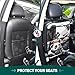 FENOCHE Panda & Cute Baby Car Back Seat Cover Protector for Kids Seat Protector Kick Mat Back Organizers with 3 Pockets, 2 Pcs