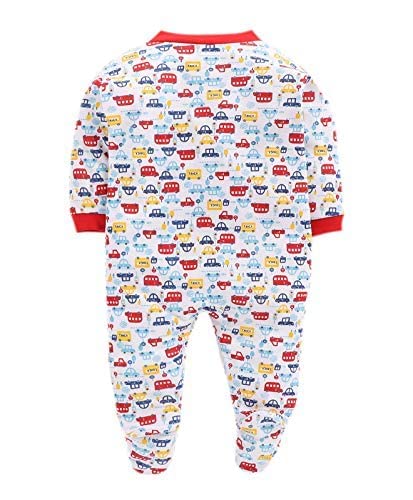 Image of DADDY - G 100% Cotton Baby Rompers Pack of 3 | Newborn Baby Sleepsuit | Full Sleeve Jumpsuit | Baby Night Suit | Infant Bodysuit for Boys & Girls | Soft Breathable Clothing