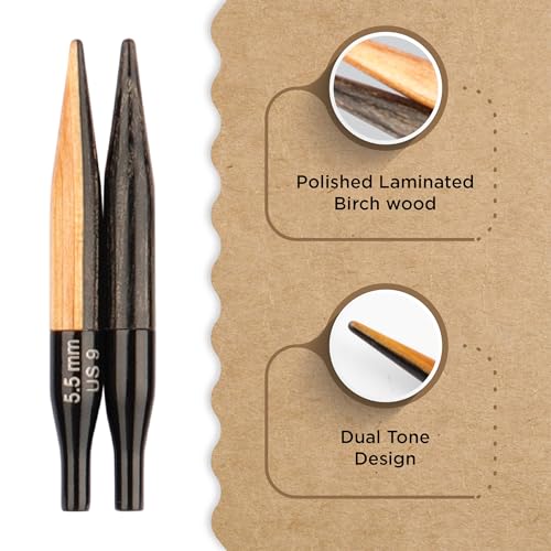 Image of Knitter's Pride Day & Nite Mini Interchangeable Circular Needles 2 inch inch (5cm) - US Size 9 (5.5mm)