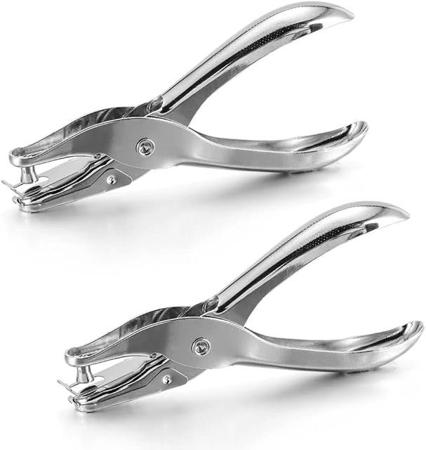 YYwenting 2 Pcs Single Hole Punch for Crafts Single Hole Pliers Punch One Hole Heavy Duty Puncher Paper and Card Gift Tag Puncher3mm/6mm