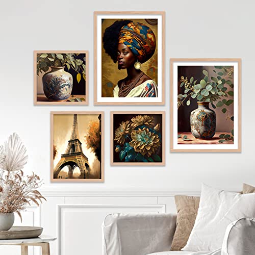 Image of kotart Modern Art WALL Framed Painting | Big Aesthetic Flowers WALL Framed Paintings for Living Room Bedroom Wall Decor (ART-7, 13W x 17L INCH)
