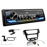 KD-X472DBT mit Radioeinbaukit für Renault Megane III (Z) Baujahr: 2008-2014, Blendenfarbe: schwarz