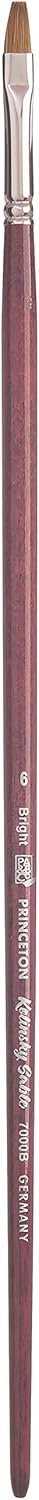 Princeton Siberia Genuine Kolinsky Sable Paint Brush for Oil, Series 7000, Bright, 6