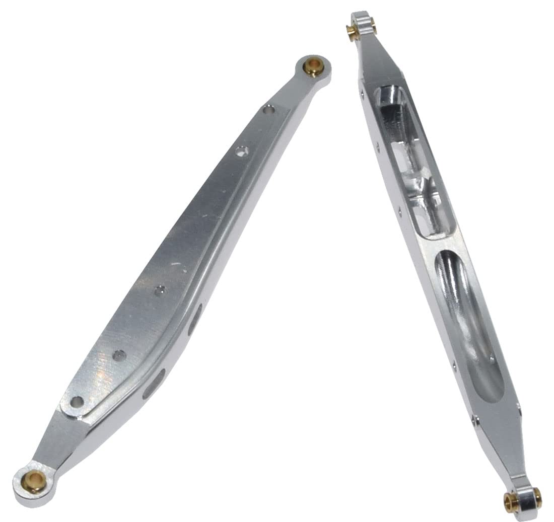 Upgrade for Axial 1/10 RBX10 Ryft 4WD Scale Rock Bouncer Aluminum Alloy Rear Trailing Arm for Crawler Car Parts Modification Kits 2Pcs(Silver)
