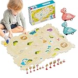 Spielzeugbahn-Set für Autos – Spielzeug STEM | Rennstrecke Puzzle Dinosaurier, für Kinder Kindergarten Kindergarten Haus Playroom Geburtstag Weihnachten