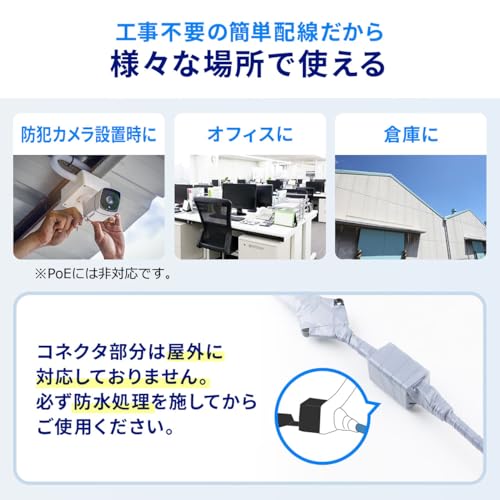 サンワダイレクト フラットLANケーブル 500-LAN5E-FLFF