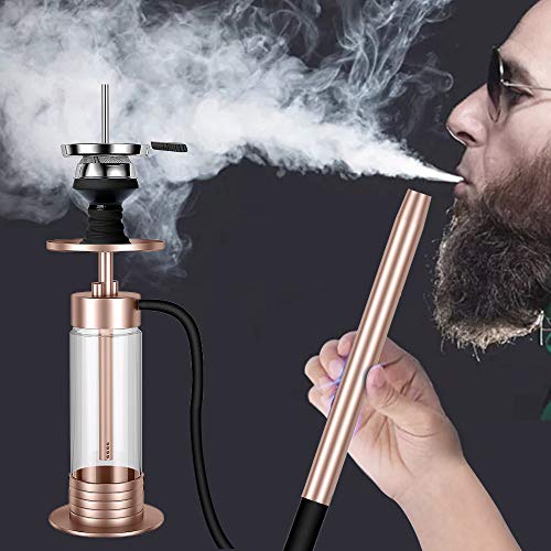 J Shisha Set Komplett, Shisha Hookah Set mit Tragetasche,42.5 cm Shisha to go, Shisha Set Rosegold, Shisha Komplett mit… – Bild 8