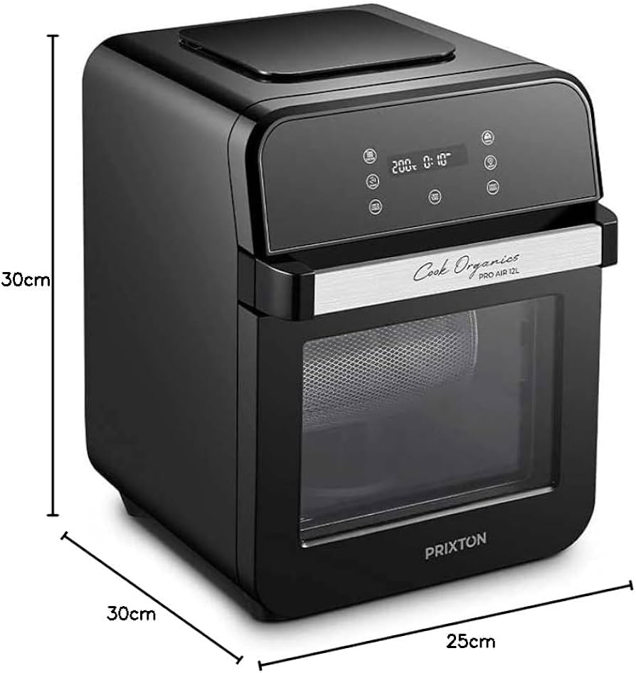 PRIXTON Cook Organics PRO - Friggitrice ad aria 12 litri - Friggitrice elettrica senza olio - Potenza 1500W - Timer da 0-60 min - Temperatura 60-200ºC - Programmi Predeterminati - Schermo LED PRIXTON Cook Organics PRO - Friggitrice ad aria 12 litri - Friggitrice elettrica senza olio - Potenza 1500W - Timer da 0-60 min - Temperatura 60-200ºC - Programmi Predeterminati - Schermo LED
