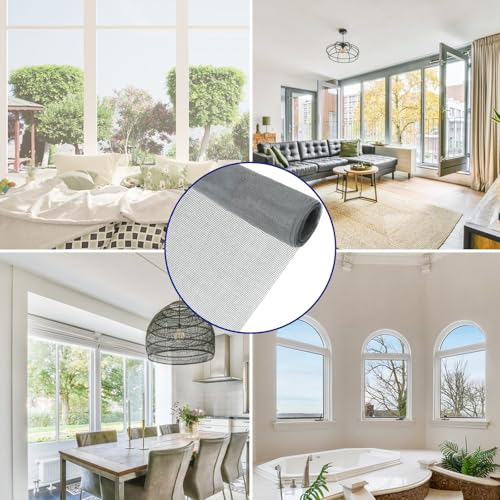 MOSTFUN Fly Screens for Windows, 120x250cm Washable Mosquito Net Window, Fiberglass Window Mesh Insect Screen, Window Fly ​Screen Replacement, Keep Flies, Mosquitoes, Bugs Out (Gray) - Image 6