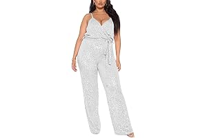 Captivating Sequin-Embellished Jumpsuit: Illuminate the Night with Shimmering Elegance