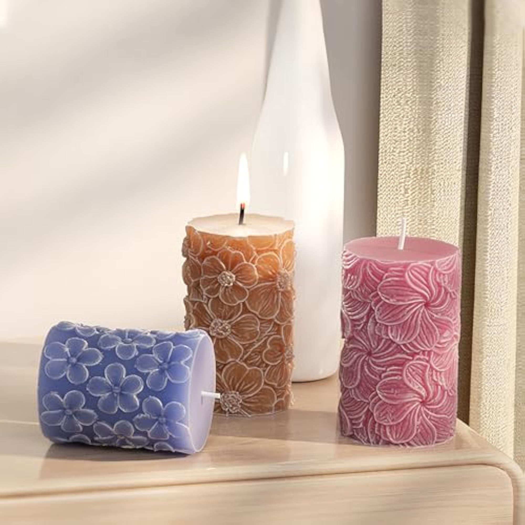 Flower Cylinder Mold for Candle Making