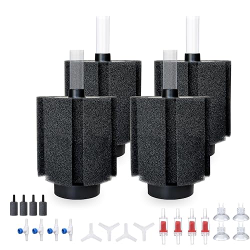 ALEGI 4pcs Large Aquarium Sponge Filter with...