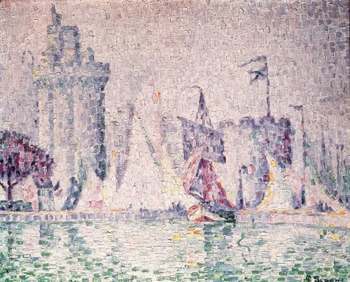Port de La Rochelle Paul Signac tableau toile grand format pour masquer les murs vides