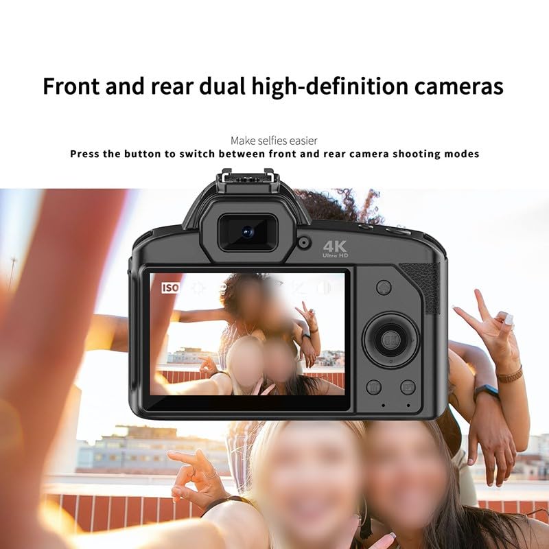 Digital para cámara SLR D5 con doble lente zoom 16X F2.7 apertura pantalla táctil para fotografía, vlogging y aventuras de viaje