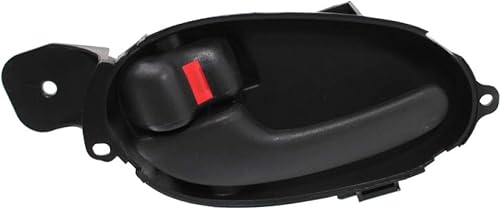 KarParts360 Manija de puerta interior para Chevy Trailblazer, lado del conductor, texturizada, color negro 2002-2009 con botón de bloqueo de puerta