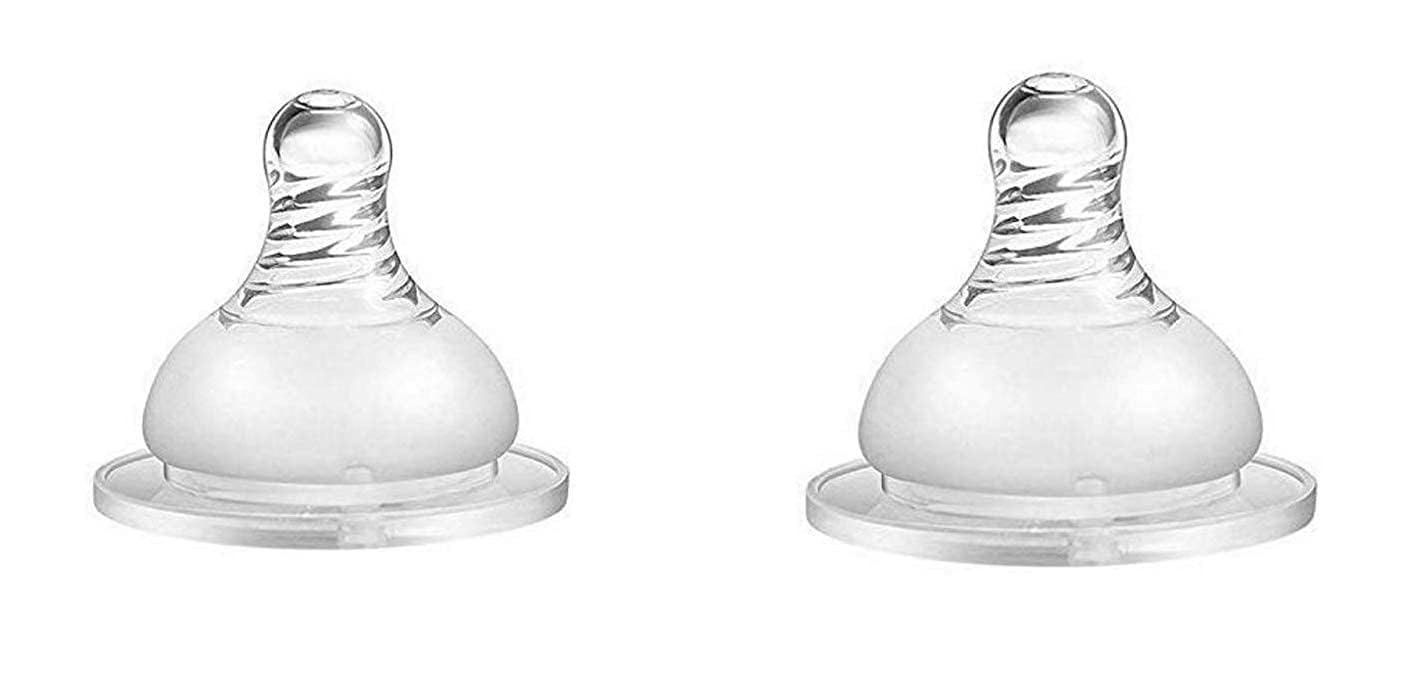 Silicone Bottle Nipple, Variable Flow, Soft and Flexible, Mimics Breastfeeding, Leak Proof, Pack of 2 (2)-image-17