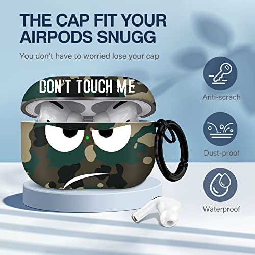 Image of for Airpods Pro 2nd Generation Case 2022, Don't Touch Me for Airpods Pro 2 Cover with Keychain Soft Cute Shockproof Cover for Women Men Compatible Apple AirPod Pro 2,Green