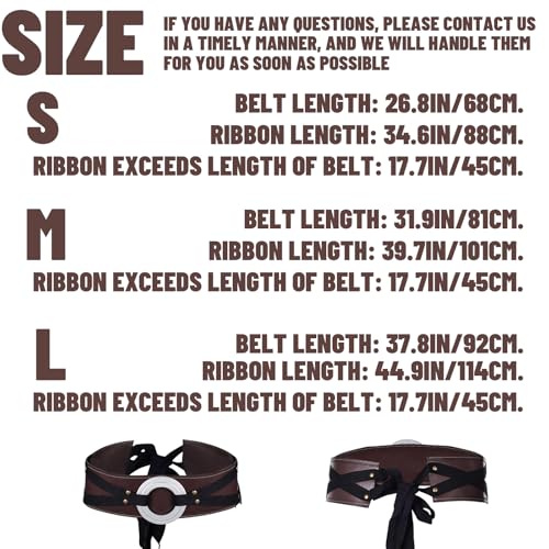 Medieval Costume Belt Women Renaissance Knight Cosplay Accessories Steampunk Outfit Ribbon Prop2