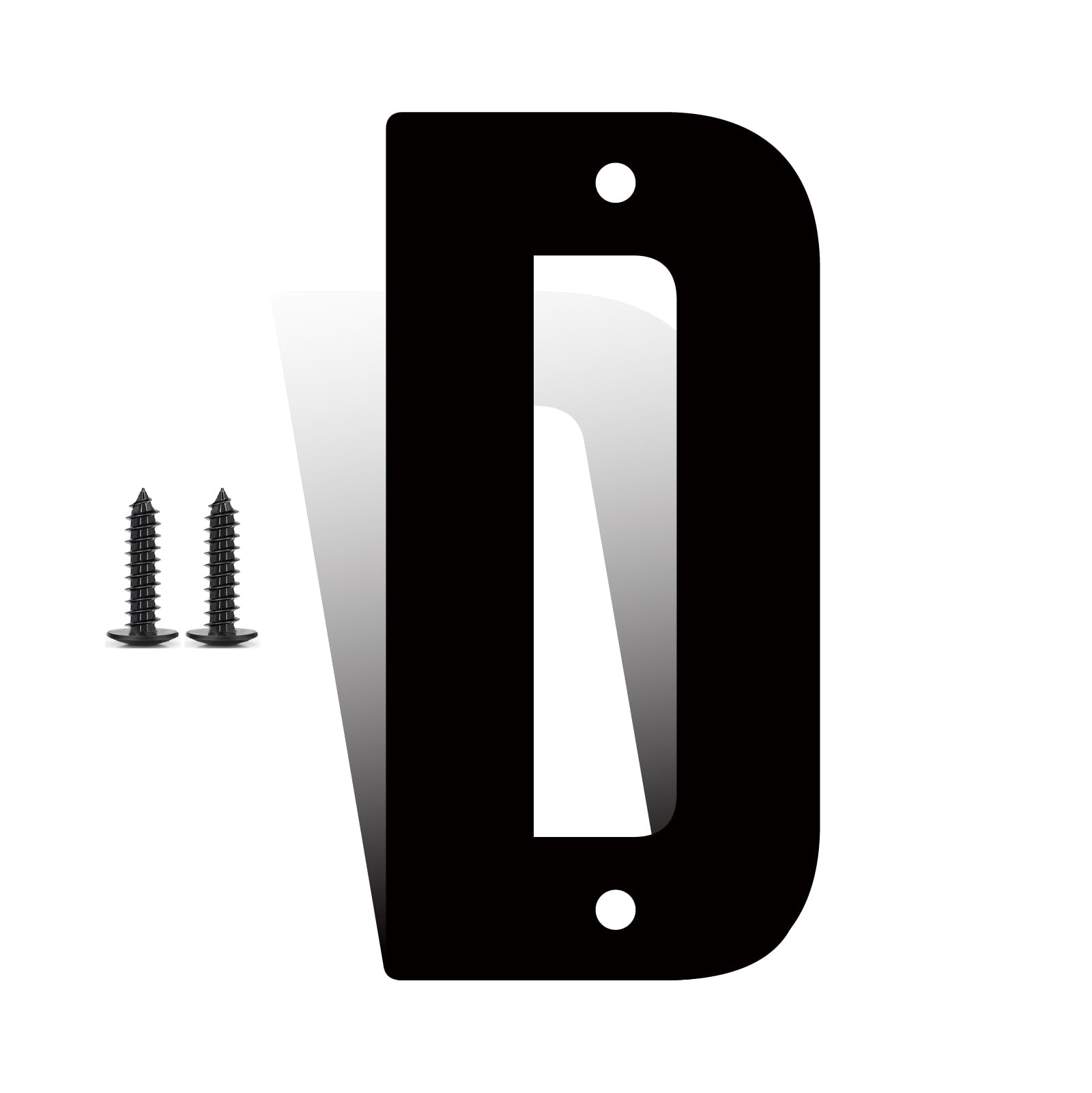 3 Inch Modern Metal House Numbers, Metal Letter, Black Door Number, Metal Mailbox Numbers and Letters, Metal House Address Letters and Numbers for Outside Signs (D) — image 1