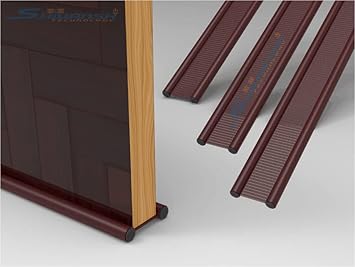 Door Bottom Draft Gap Sealer Strip Stopper Guard for Home to Prevent Insects/Outside Dust/Indoor Cool & Heat Isolation/Water, Weather & Sound Proof/Fully Flexible Floor Mounted Space Filler Slide Drafter (Size-39 inch) - Brown, Pack Of 3