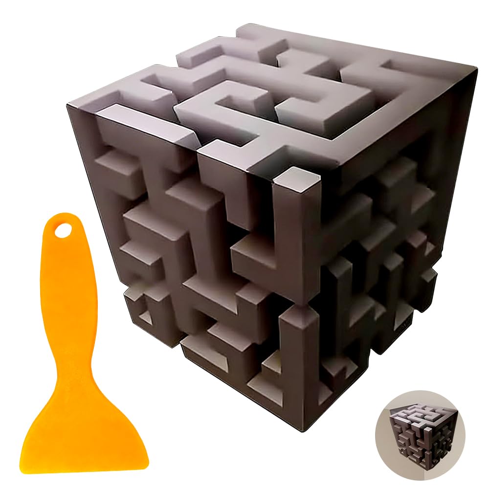 Spiritzohic 3D Optical Illusion Wall Stickers, Realistic 3D Illusion Corner Sticker That Transforms Empty Corners Geometric Cube Walls Art Stereoscopic Cube Sticker Modern 3D Visual Home Decorations(B)