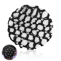 Haarnetz Dutt,Haarnetz Reiten Turnier Frisur Fixieren,Schwarz Duttnetz mit Kristall,Stoff Knotennetz Haarnetz Reiten für Mädchen und Frauen Sportgymnastik Ballett,Reiten,Krankenschwestern usw