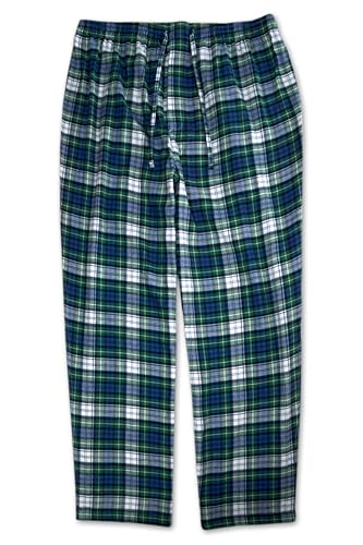 Brooks Brothers Mens Flannel Cotton Two Piece Pajama Shirt and Elast Pants Lounge Set,3