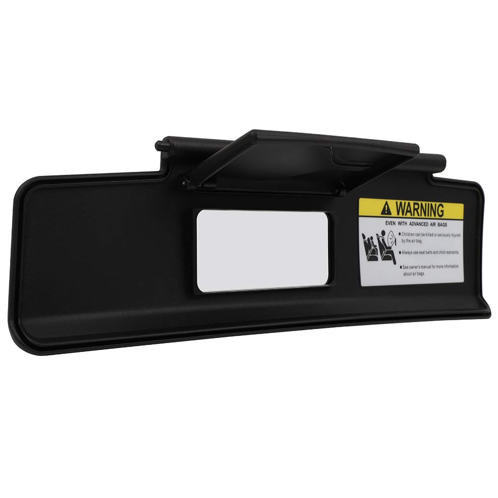 SCITOO Black Left Driver Side Auto Sun Visor Assembly fit for 2006-2015 for Mazda MX-5 Miata Without Sunroof