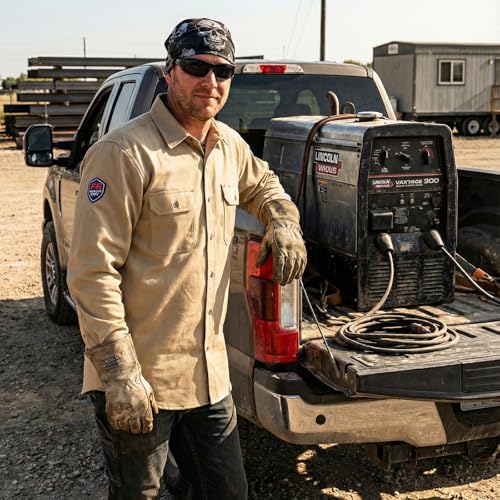 Image of Ousafeve FR Shirts for Men Hi Vis 6.5oz Flame Resistant Welding Shirts