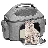 Femont Pet Car Seat,Comfortable Pet Travel Carrier for Small Cat,Puppy,Bunny Collapsible Travel Carr