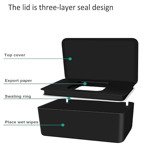 Miniatura 6 de Dispensador de toallitas para bebés, soporte para toallitas con contenedor portátil de toallitas de viaje, bolsa reutilizable recargable para