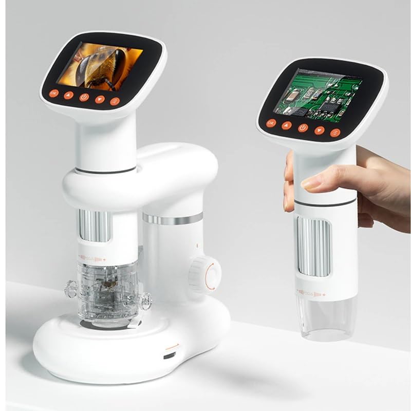 Image of Etzin Wireless Handheld Digital Microscope with 2 inch LCD Screen,1000X Pocket Micro-Scope for Kids with 8 LED Lights,Portable Microscope for Adults with Stand-EPL-1018IM.