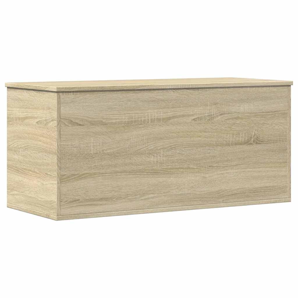 vidaXL Caja de almacenaje Madera ingeniería Roble Sonoma 100x42x46 cm, Caja de Almacenamiento, Caja para Mantas, baúl de almacenaje