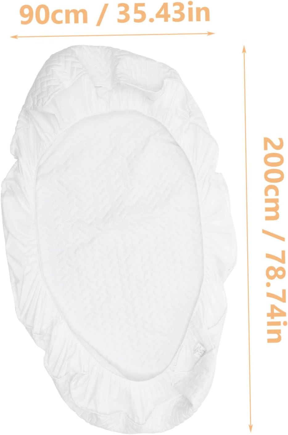 Twin XL Fitted Bed Sheet 90x200cm Thick Cotton Mattress Protector Non Breathable Full Coverage Dustproof Cover for Home and College Dorm