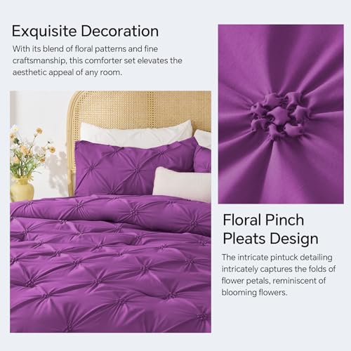 Image of BEDELITE Queen Comforter Set Purple,Lightweight & Soft Comforter