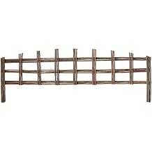 Natural Willow Garden Edging, Decorative Garden Fence No Dig Fencing, Flower Bed Edging Borders for Yard Landscape Garden Patio Outdoor Decor Color E, Size 100x35cm/39x13.8IN