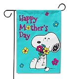 Flagology.com, PEANUTS®, PEANUTS® Mother's Day Flowers Snoopy – Garden Flag 12.5' x 18', Officially Licensed PEANUTS®, Mother's Day
