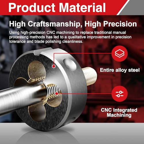 M10 x 1.0 Tap and Die Set, Metric Right Hand M10 x 1.0mm High-speed Steel 6542 Right Hand Threading Tools, for General Metalworking and Maintenance on Equipment - Thumbnail 7