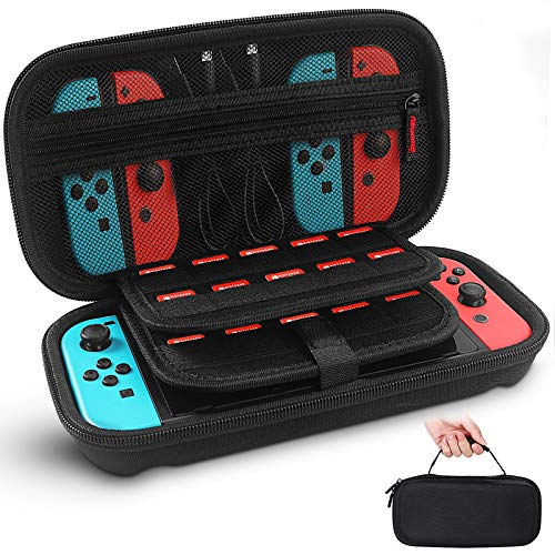 🔥 Cashback up to 70% EPULY Carrying Case for Nintendo Switch, Protective Hard Shell for Nintendo Switch Carrying Case with 20 Game Card Slots for Nintendo Switch and Accessories - Black