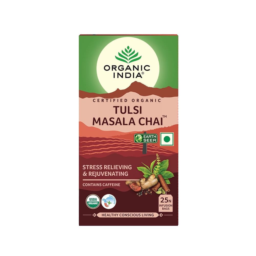 Tulsi Organic 25 Teabags (Pack of 5, Total 125 Teabags)